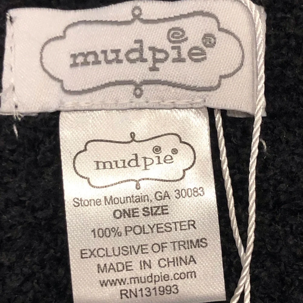 🆕 Mud Pie Black and White Buffalo Check Scarf/Wrap, OS